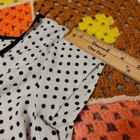 Two Hearts Maternity Size Small Maternity Short Dress Polka Dot White Black Tuni - Picture 14 of 14